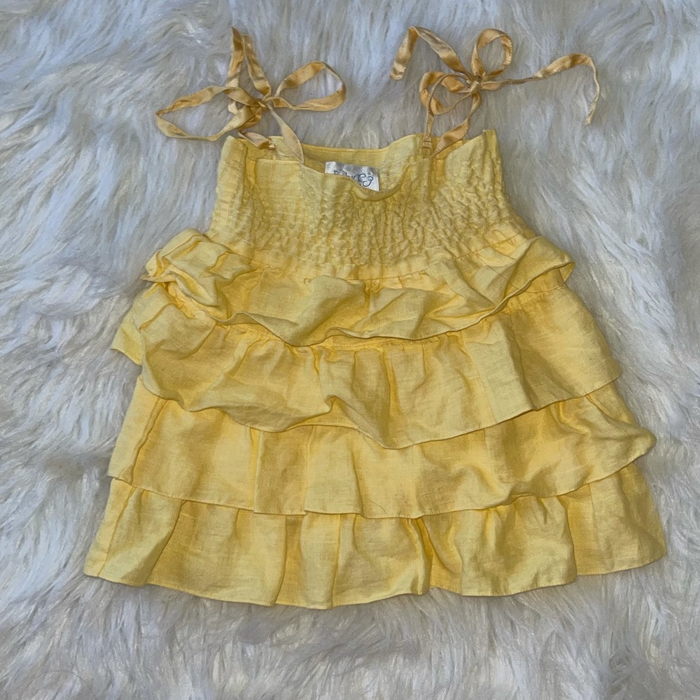 Yellow baby CZ babydoll dress